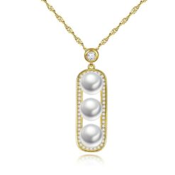 Wholesale Necklaces 925 Sterling Silver 3 Pearls