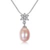 Wholesale Necklaces Brand Rhodium Plated 8 9mm Pink