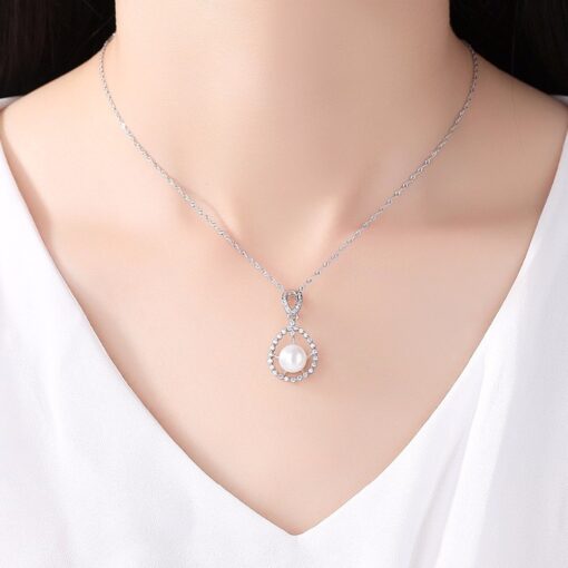 Wholesale Necklaces Fashion Simple Round Silvery 2