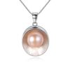 New Fashion S925 Silver Shell Shape Pendant Necklace Filled Into Single Freshwater Pearl For Women Valentine’s Day Gift