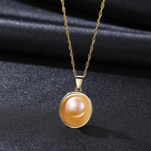 Wholesale Necklaces Round Shell Design S925 Natural 4