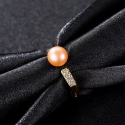 Wholesale New Fashion 925 Silver freshwater pearl ring anniversary gift 5