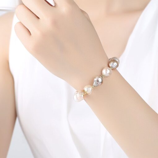 Wholesale Pearl Bracelet Women Gift Sterling Silver 2