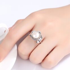Wholesale Real Freshwater Pearl s925 Silver Ring 2
