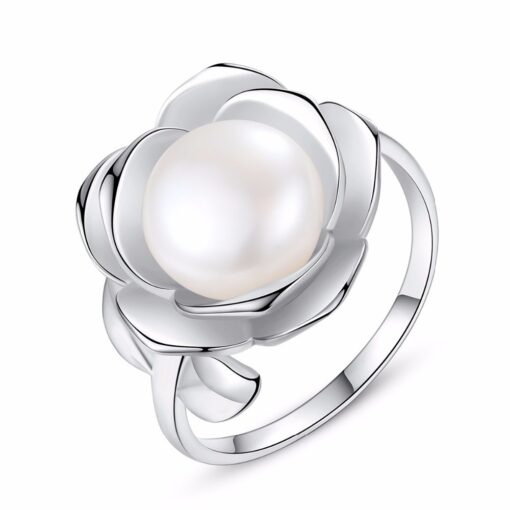 Wholesale Real Freshwater Pearl s925 Silver Ring