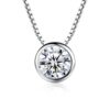 Wholesale 1 Carat Cubic Zirconia S925 Sterling Silver Necklace