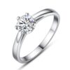 Wholesale 1 Carat Cubic Zirconia Wedding Ring 925 Sterling Silver