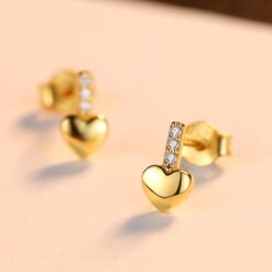 Wholesale 18K Gold Plated Lovely Heart 925 4