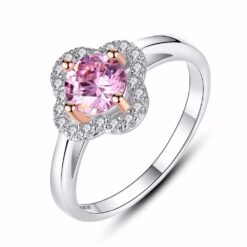 Wholesale 925 Silver Flower Shape Wedding Ring