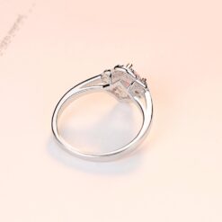 Wholesale 925 Silver Flower Shape Wedding Ring 4