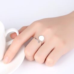 Wholesale 925 Silver Thin Circle Shape Ring 2