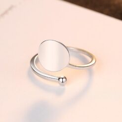 Wholesale 925 Silver Thin Circle Shape Ring 3