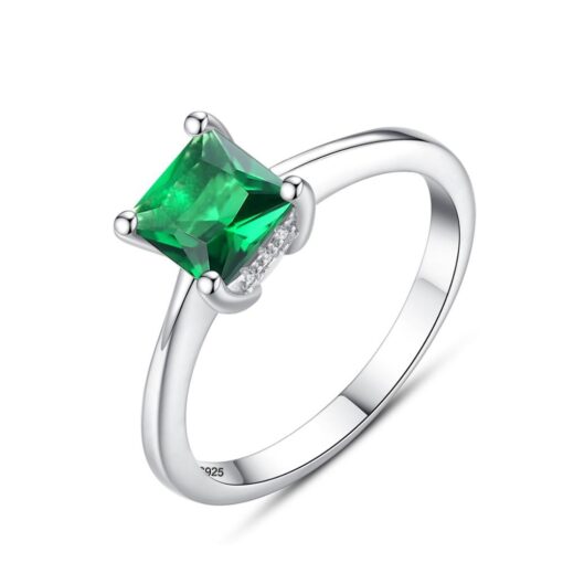 Wholesale 925 Sterling Silver Emerald Engagement Rings