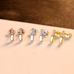 Wholesale 925 Sterling Silver Exquisite Geometric Stud 3