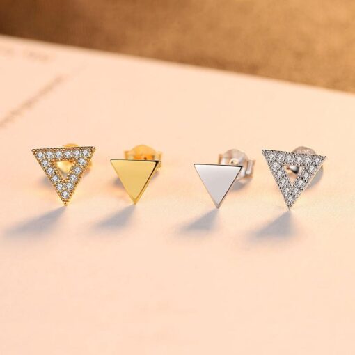 Wholesale 925 Sterling Silver Jewelry Earring Triangle 4