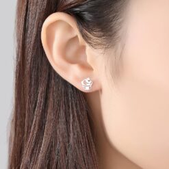 Wholesale 925 Sterling Silver Stud Earrings Women 8