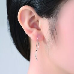 Wholesale 925 Sterling Silver Women Tassel Drop Dangle Earrings 1