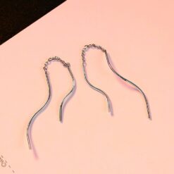 Wholesale 925 Sterling Silver Women Tassel Drop Dangle Earrings 3