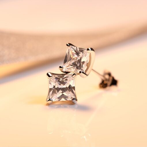 Wholesale Brand Simple Square Cubic Zirconia Daily 3