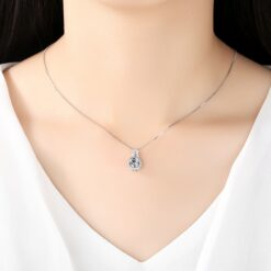 Wholesale Christmas Gift Vintage AAA Cubic Zirconia silver necklace 1