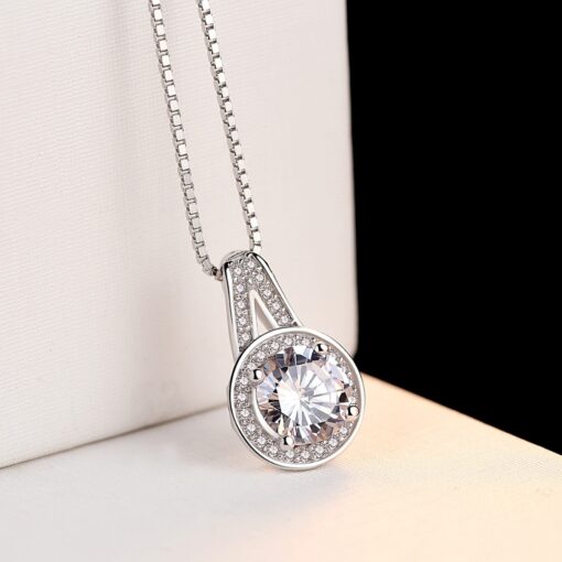 Wholesale Christmas Gift Vintage AAA Cubic Zirconia silver necklace 2