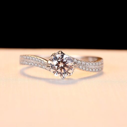 Wholesale Classic AAA CZ Stone Wedding Engagement Ring 4