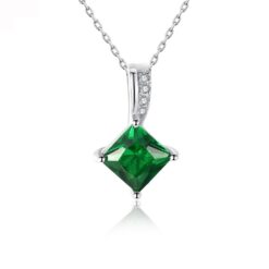 Wholesale Emerald Square CZ Crystal Pendant Chain