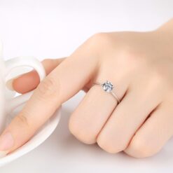 Wholesale European Design Wedding cz diamond silver ring 1