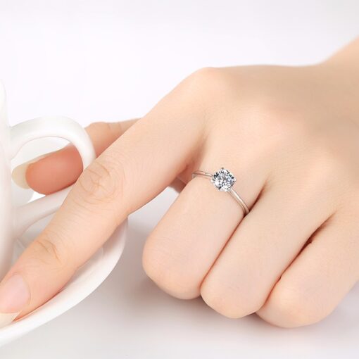Wholesale European Design Wedding cz diamond silver ring 1