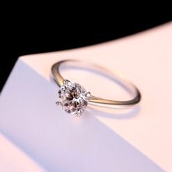 Wholesale European Design Wedding cz diamond silver ring 3