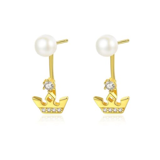 Wholesale Exquisite Crown Shaped 925 Silver Stud