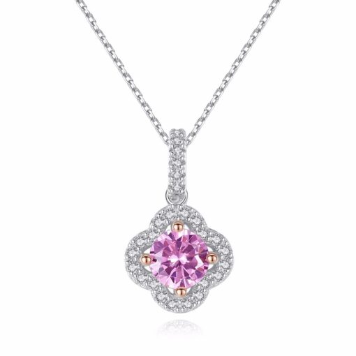 Wholesale Fancy Charming Flower Shaped Silver 925 Necklace
