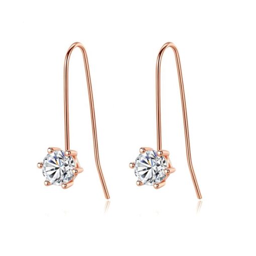 Wholesale Fashion Charm Rose Gold 925 Silver Stud Earrings