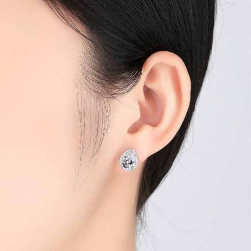 Wholesale Fashion Simple Waterdrop Cubic Zircon Earrings 1
