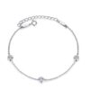 Wholesale Fashion Women Shiny CZ Crystal Real 925 Sterling Silver Bracelet