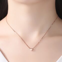 Wholesale Genuine 925 Sterling Silver Heart Shape Necklace 2