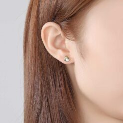 Wholesale Gold Plated Brushed Mininalist Stud Earrings 2