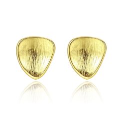 Wholesale Gold Plated Brushed Mininalist Stud Earrings