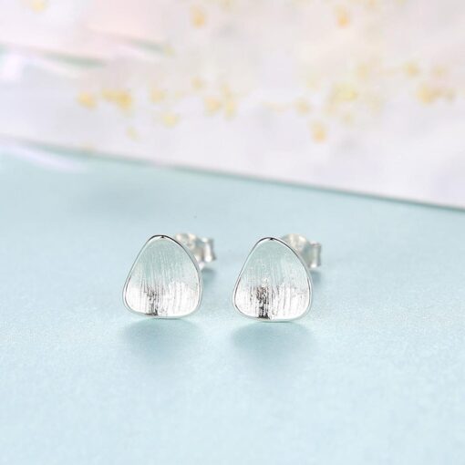 Wholesale Gold Plated Brushed Mininalist Stud Earrings 4