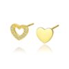 Wholesale Heart Zirconia Elegant Earrings 925 Sterling