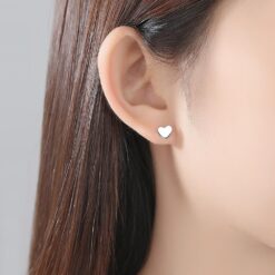 Wholesale Heart Zirconia Elegant Earrings 925 Sterling 2