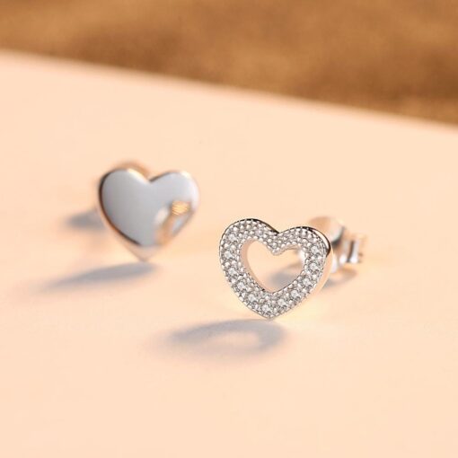 Wholesale Heart Zirconia Elegant Earrings 925 Sterling 5