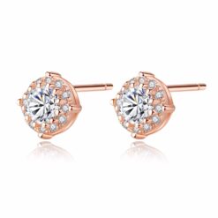 Wholesale High Quality Shiny Circle Elegant CZ Crystal Earrings