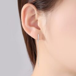 Wholesale Hot Fashion 925 Silver Long Korean Style Earring 2
