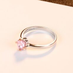 Wholesale Inexpensive 925 Sterling Silver Pink Cubic 4