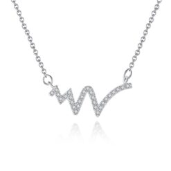 Wholesale Korean CZ Diamond Antiallergic 925 Sterling Silver Choker Necklace