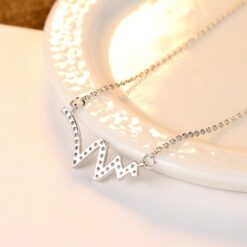 Wholesale Korean CZ Diamond Antiallergic 925 Sterling Silver Choker Necklace 4