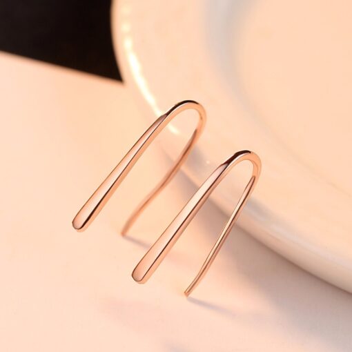 Wholesale Lady Luxury Simple Design Fascinating Silver Drop Earring 4
