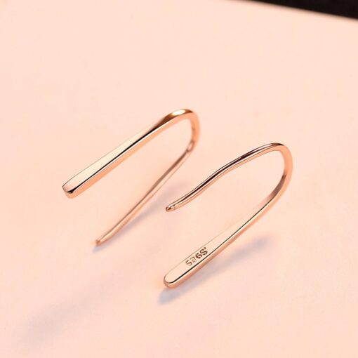 Wholesale Lady Luxury Simple Design Fascinating Silver Drop Earring 5