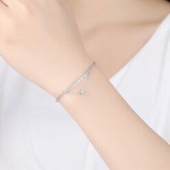 Wholesale Luxury 925 Sterling Silver Romantic Adjustable Bracelets 2